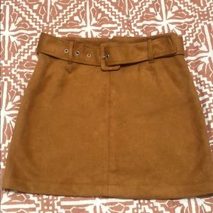 Suede skirt